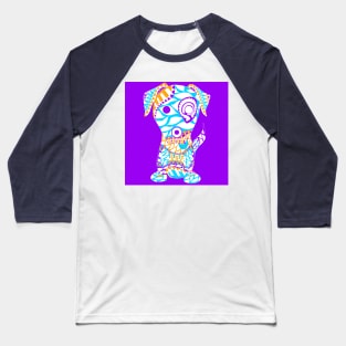 the tribal dog ecopop pattern Baseball T-Shirt